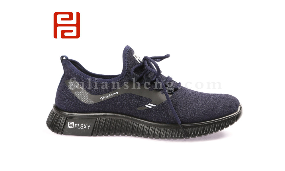 福連升春款男士輕便透氣運動鞋飛織休閑男鞋圖片