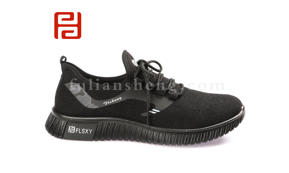 福連升春款男士輕便透氣運動鞋飛織休閑男鞋圖片