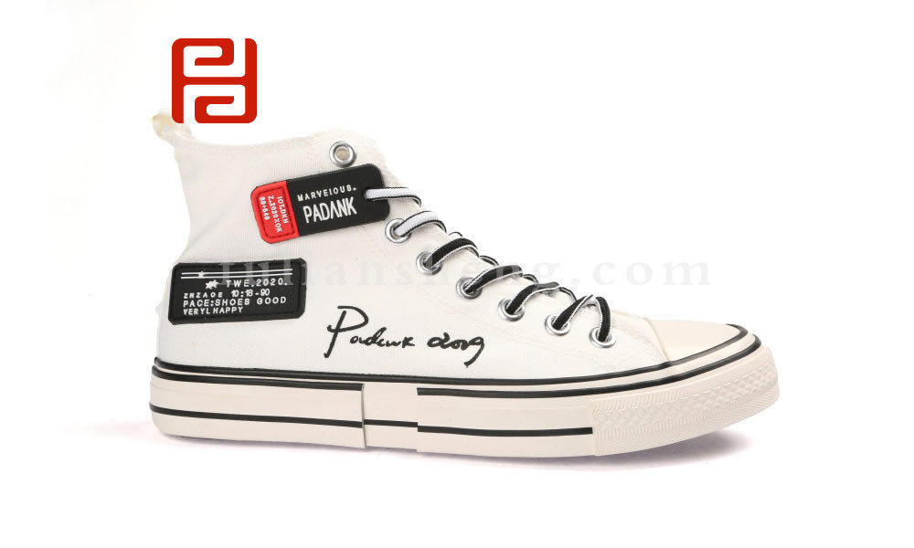 福連升20春運動系帶高幫板鞋男款休閑鞋圖片