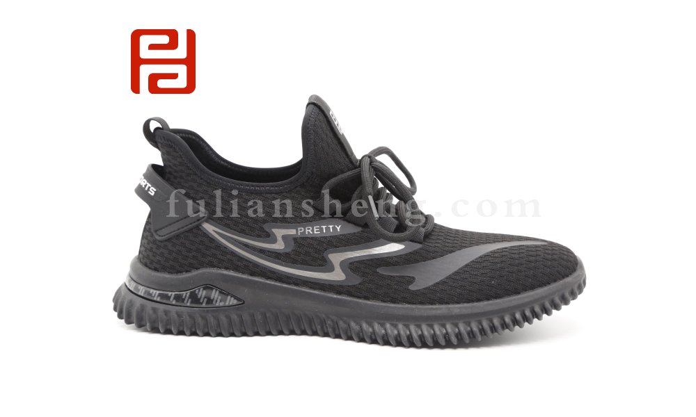 福連升2020冬季新款保暖飛織橡膠底時尚運動鞋圖片