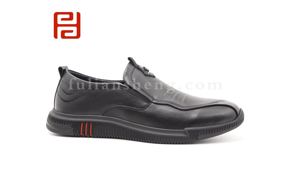 福連升2020冬季新款男牛皮商務百搭休閑鞋圖片