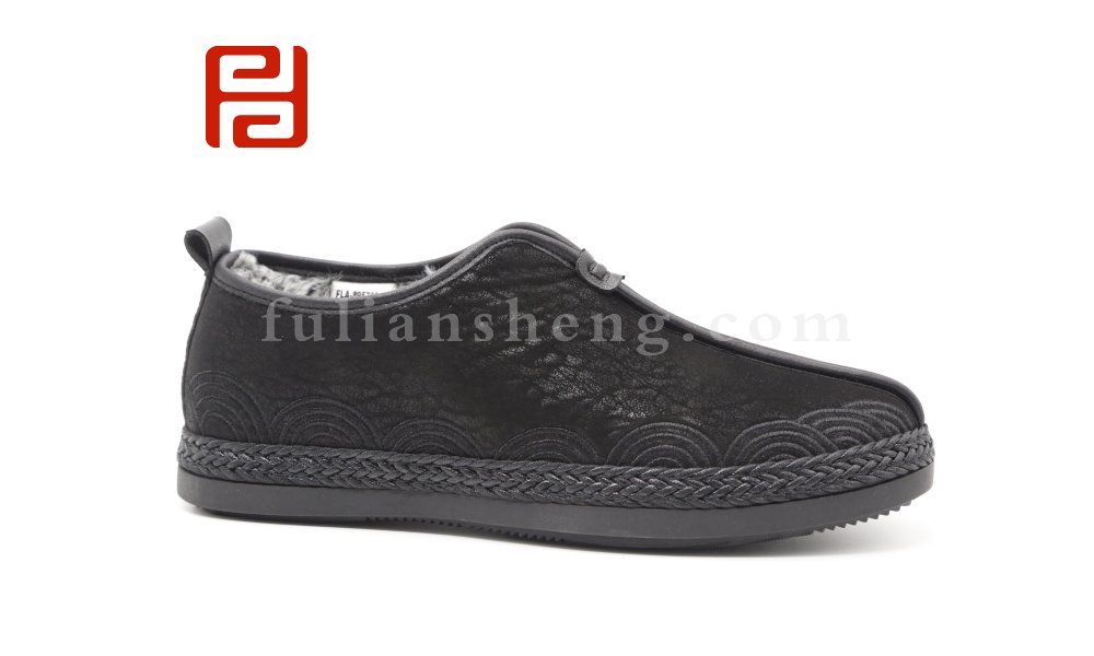 福連升老北京布鞋2020冬季新款男保暖中國風(fēng)一腳蹬休閑鞋圖片