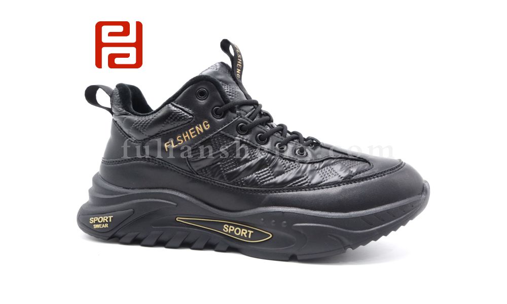 福連升休閑鞋冬季時(shí)尚運(yùn)動(dòng)男鞋保暖羽絨服面料輕軟鞋底圖片