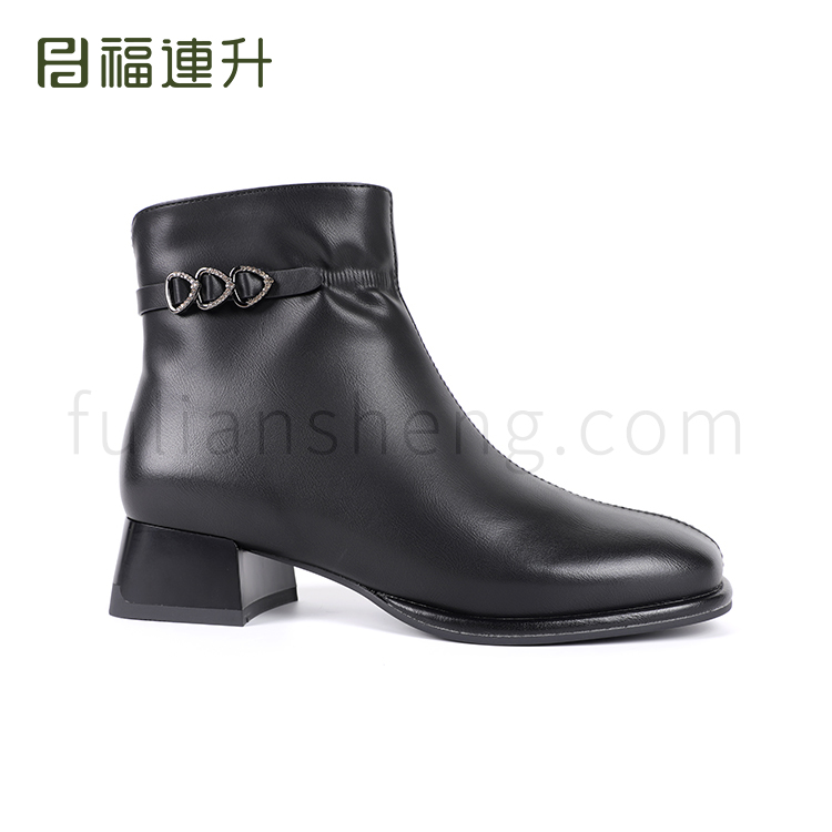 福連升冬季時尚工作商務女鞋短靴