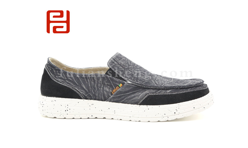 福連升男鞋牛仔布鞋時(shí)尚透氣輕便休閑鞋泡沫底緩震春夏圖片