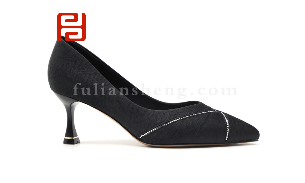 福連升舒適尖頭細高跟鞋女簡約氣質單鞋職業工作女鞋圖片
