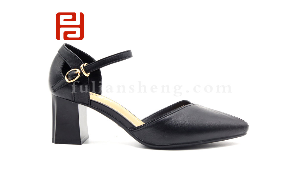 福連升夏季涼鞋女仙女風復(fù)古百搭中高跟鞋配裙子工作鞋圖片