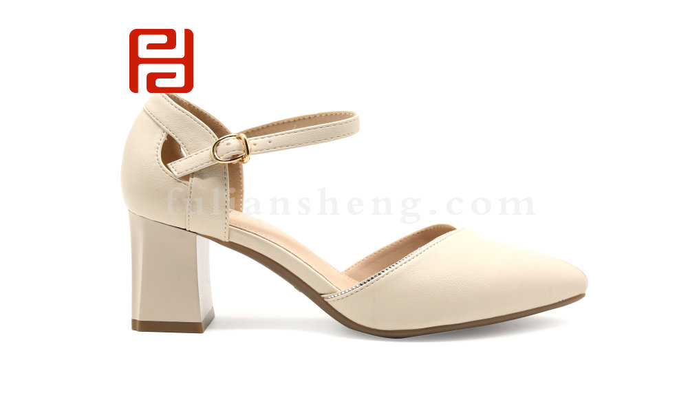 福連升夏季涼鞋女仙女風復(fù)古百搭中高跟鞋配裙子工作鞋圖片