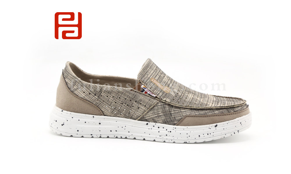 福連升夏季時尚休閑男鞋舒適透氣服裝面料輕便鞋圖片