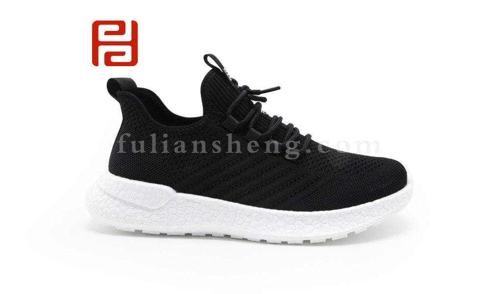 福連升休閑運動男鞋飛織爆米花舒適軟底輕便漫步鞋圖片