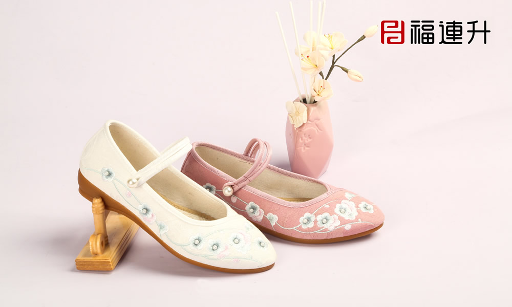 福連升暗香疏影民族風繡花鞋女鞋老北京布鞋(圖2)