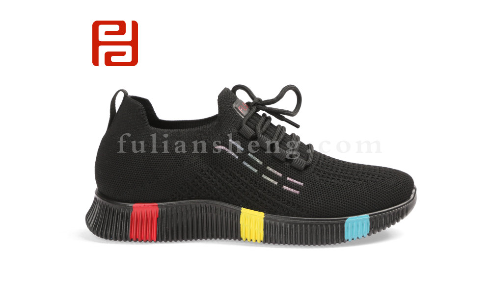 福連升女士飛織透氣運(yùn)動鞋一腳蹬系帶椰子鞋老北京布鞋(圖4)